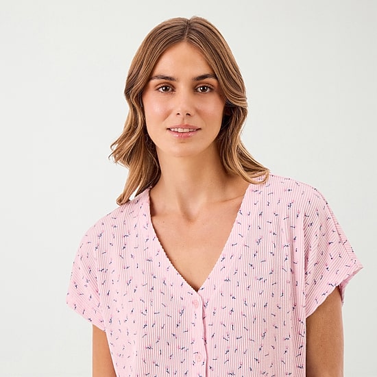 Martha Stewart Womens V-Neck Sleeveless 2-pc. Pajama Set