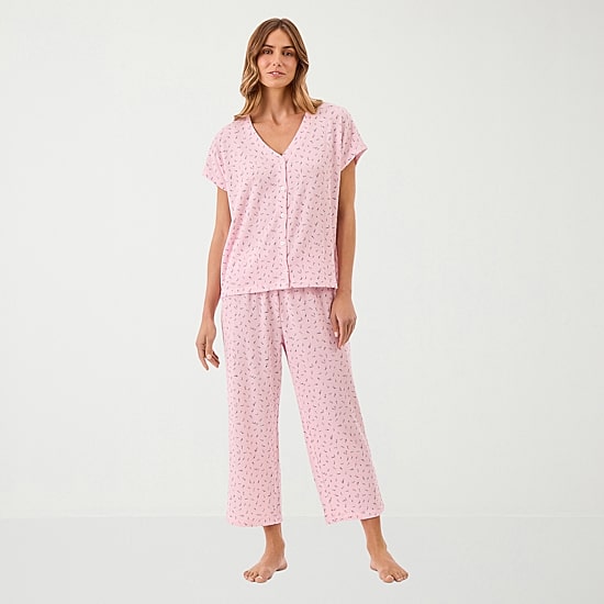 Martha Stewart Womens V-Neck Sleeveless 2-pc. Pajama Set