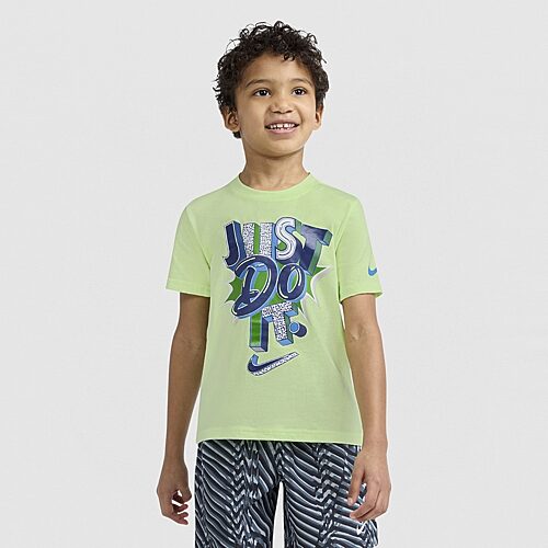 Nike Little Boys Crew Neck Short Sleeve Regular Fit Graphic T-Shirt, 7, Green