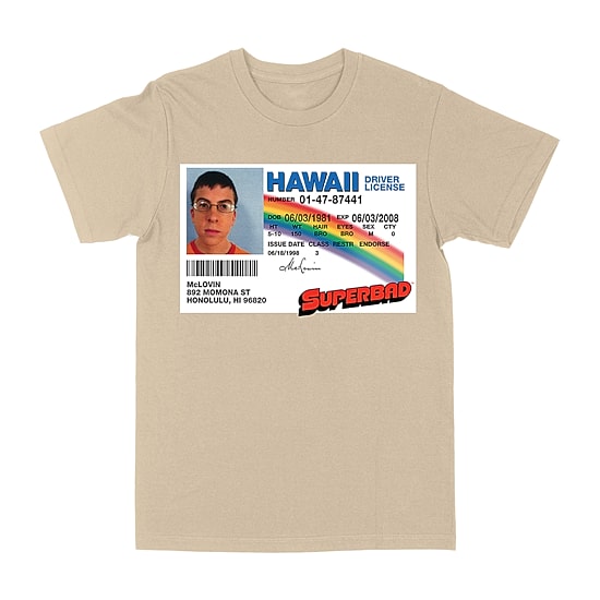 Novelty Superbad Mens Crew Neck Short Sleeve Regular Fit Graphic T-Shirt