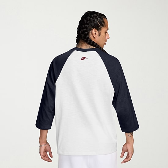 Nike Club Mens Crew Neck 3/4 Sleeve T-Shirt