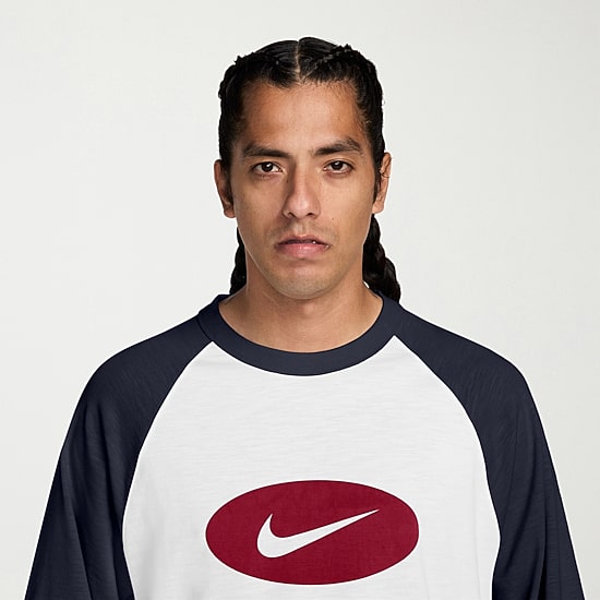 Nike Club Mens Crew Neck 3/4 Sleeve T-Shirt