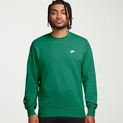 Nike Club Sweatshirt Mens Crew Neck Long Sleeve Sweatshirt, Xx-large, Green