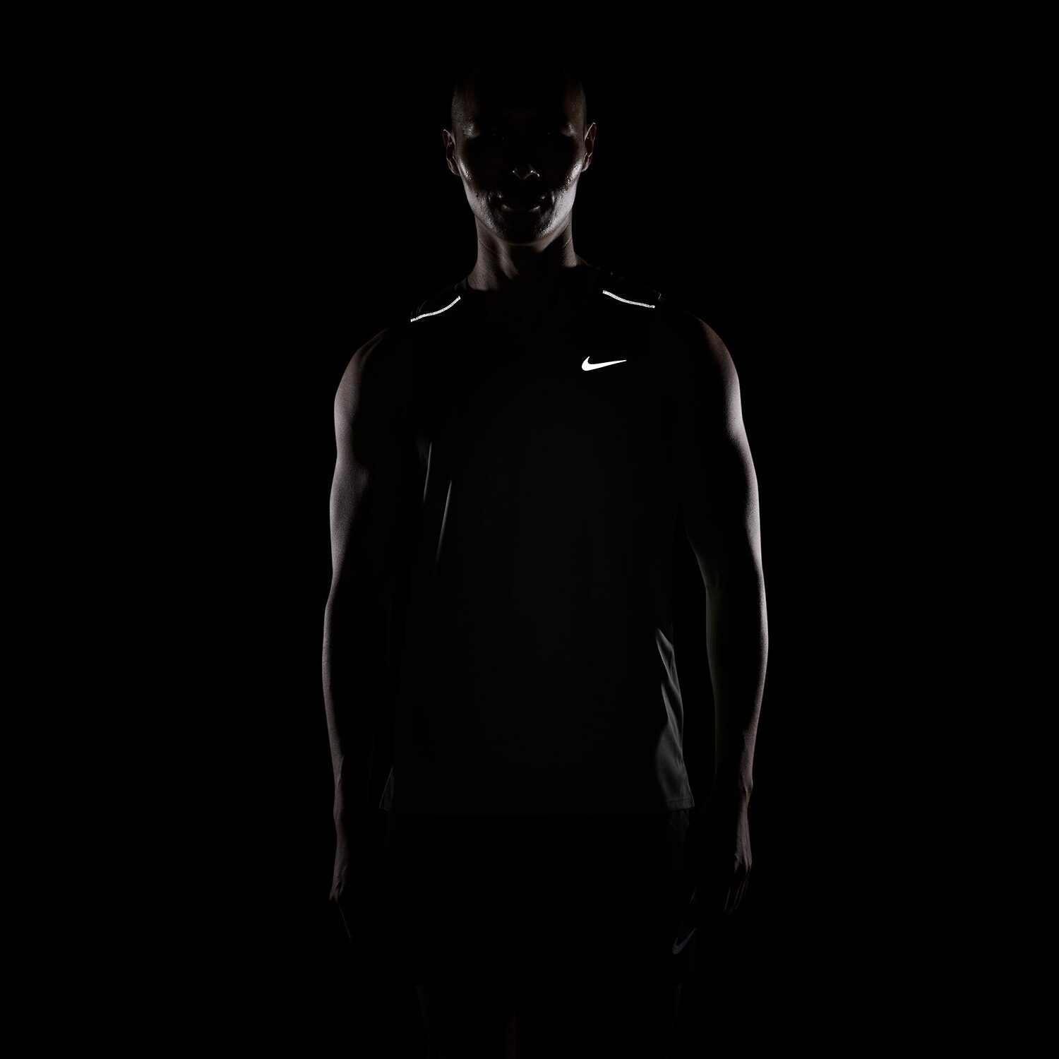 Nike Miler Uv Dri Fit Mens Crew Neck Sleeveless Active Tank Top