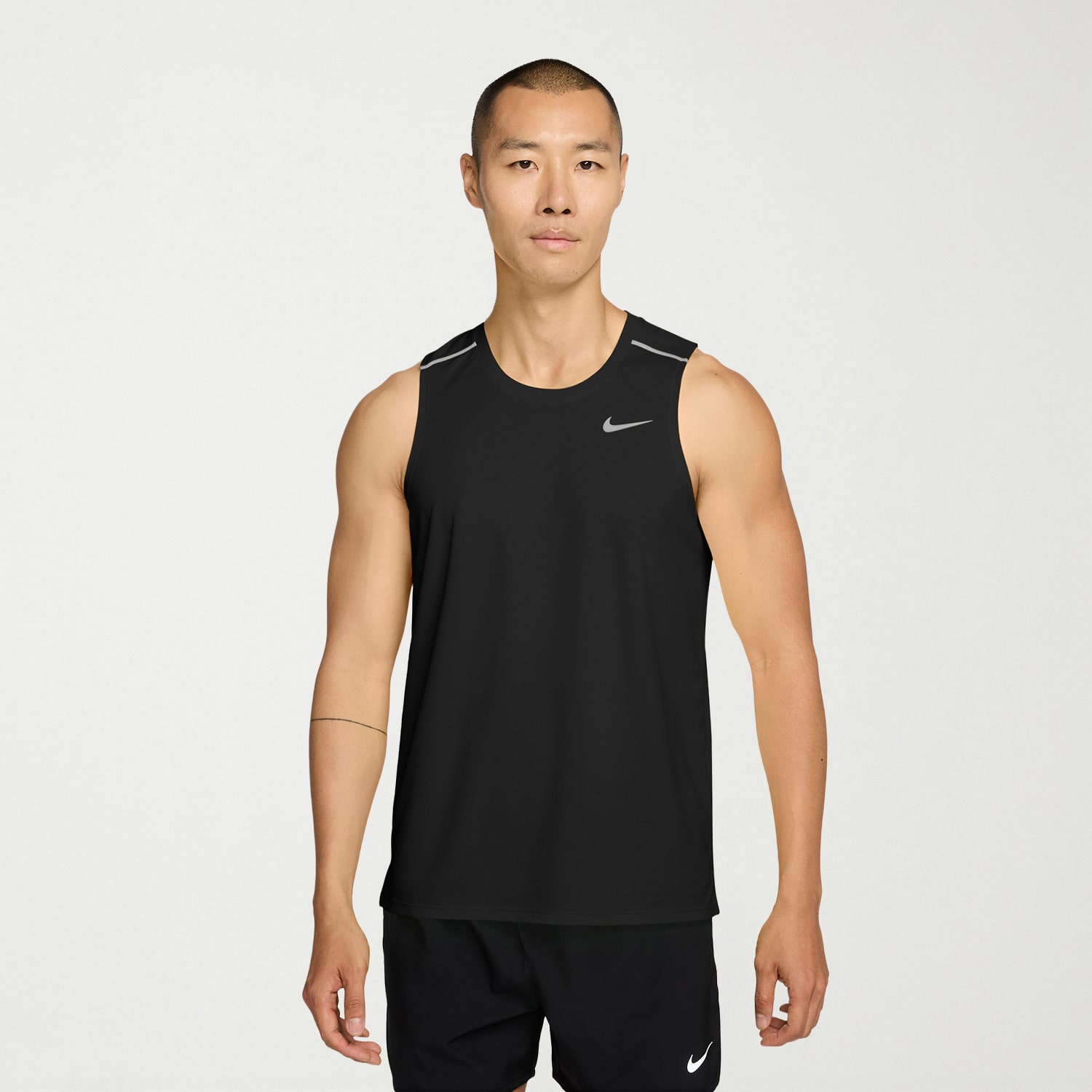 Nike Miler Uv Dri Fit Mens Crew Neck Sleeveless Active Tank Top