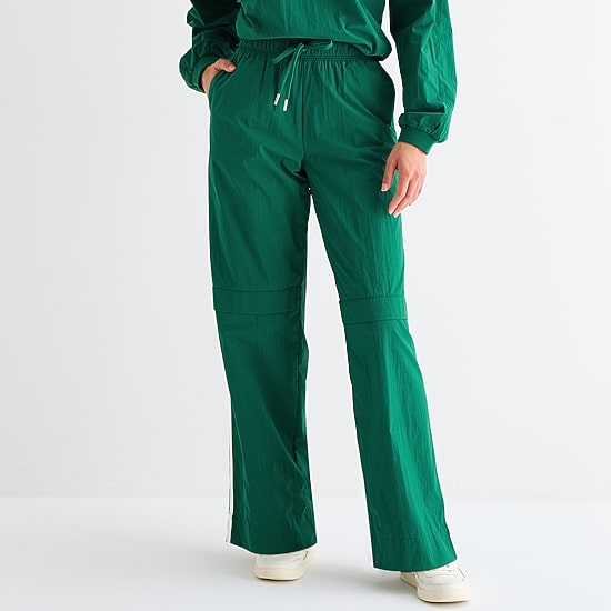 Xersion Womens Wide Leg Mid Rise Relaxed Fit Track Pant