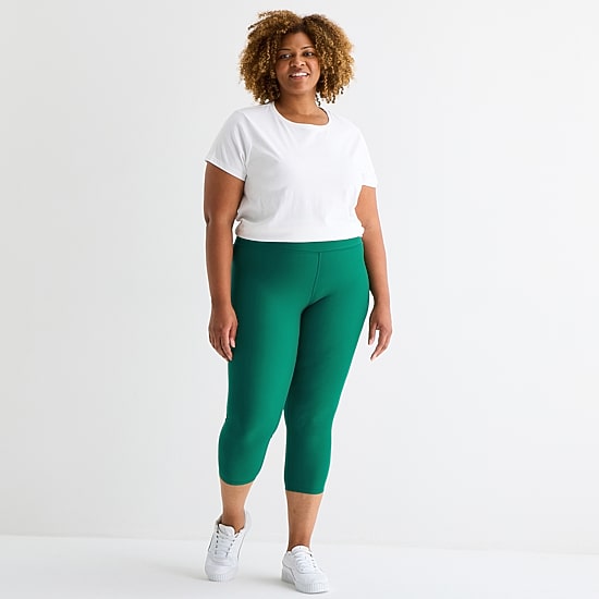 Xersion EverContour+ Womens High Rise 23" Plus Cropped Legging