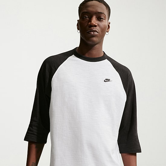 Nike Mens Crew Neck 3/4 Sleeve Active T-Shirt