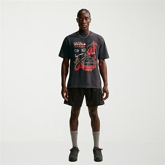 Nike Mens Crew Neck Short Sleeve Regular Fit Graphic T-Shirt