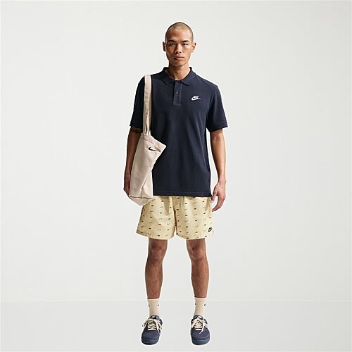 Nike Flow Mens 9" Mid Rise Workout Shorts, Large, Beige