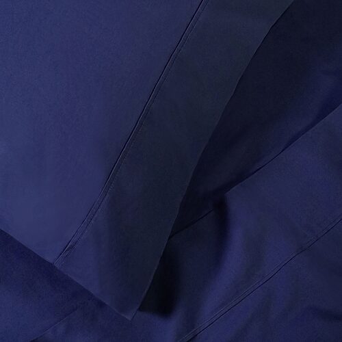 SUPERIOR Percale Cotton Crisp Cool Breathable 300tc Pillowcase, One Size, Blue