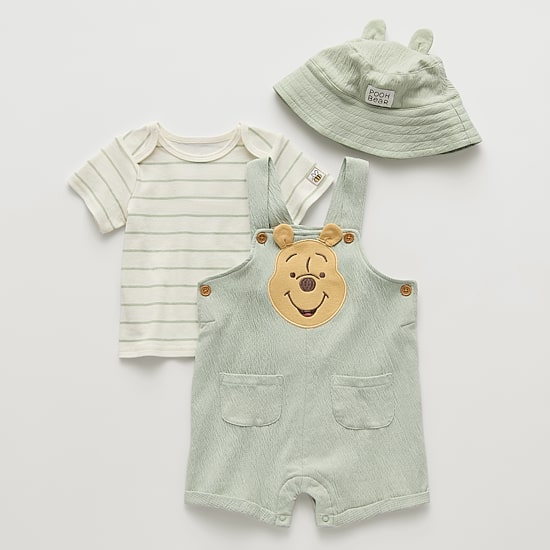 Baby Boys Round Neck Short Sleeve Romper Set