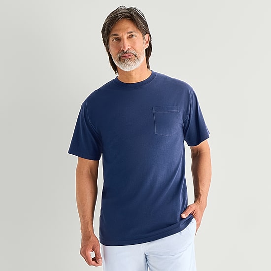 St. John's Bay Mens Crew Neck Short Sleeve Pajama Top