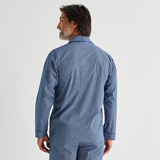 Stafford Mens Long Sleeve 2-pc. Pajama Set