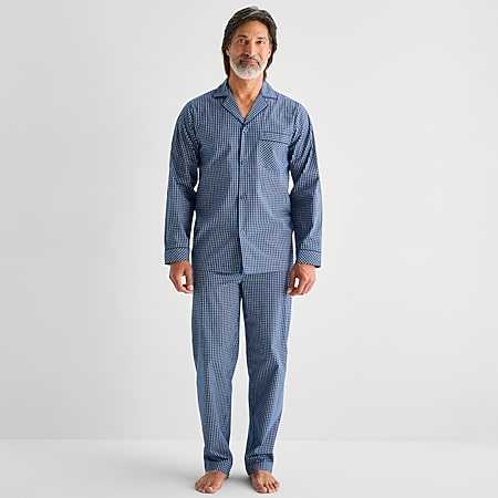 Stafford Modal Mens Long Sleeve 2-pc. Pajama Set - JCPenney