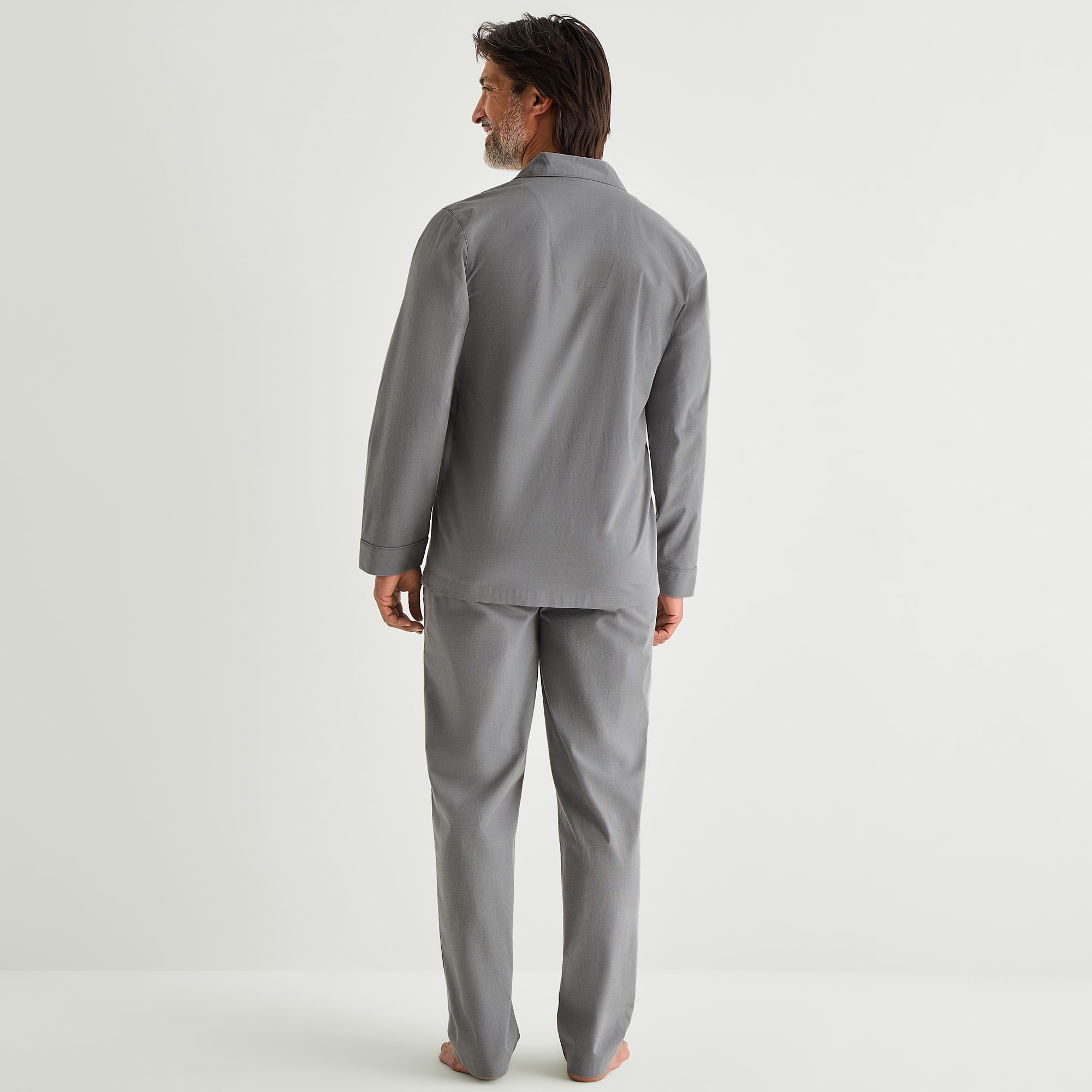 Stafford Mens Long Sleeve 2-pc. Pajama Set