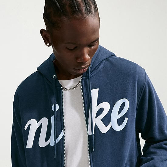 Nike Mens Long Sleeve Fleece Zipper Active Hoodie