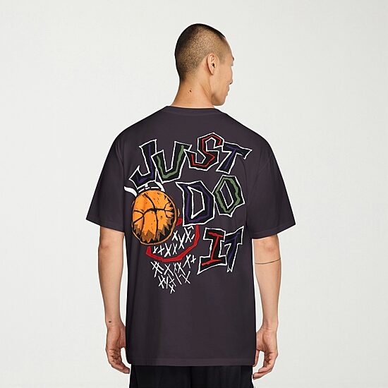 Nike Just Do It Mens Crew Neck Short Sleeve Regular Fit Graphic T-Shirt