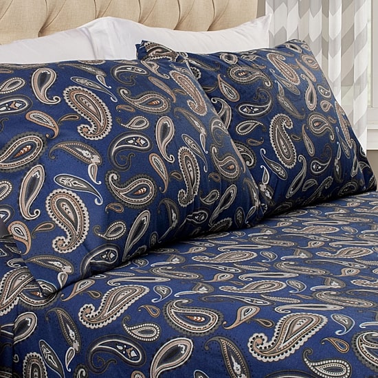 SUPERIOR® Paisley Cotton Flannel Warm Winter Pillowcase