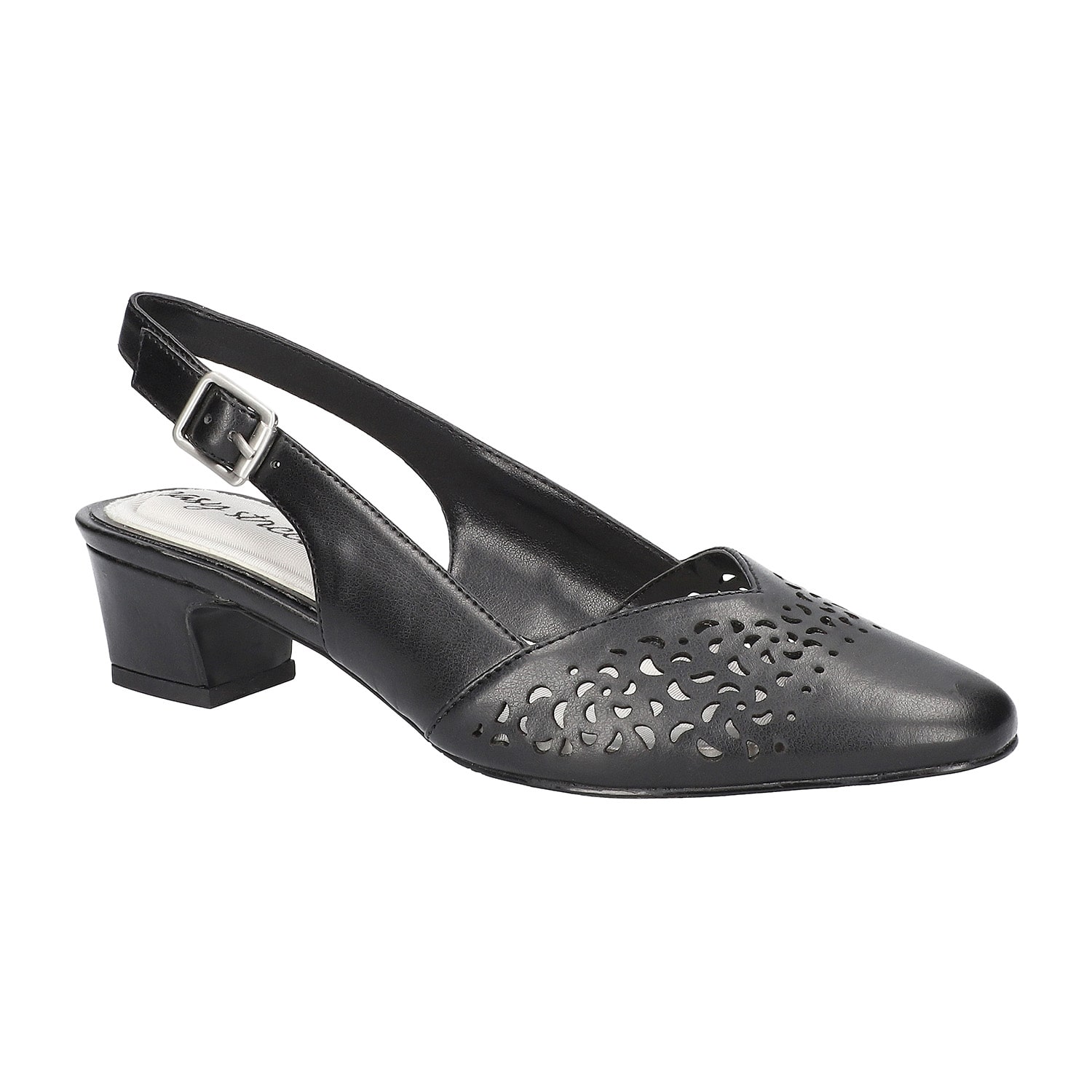 Easy Street Sofie Womens Almond Closed Toe Block Heel Pumps