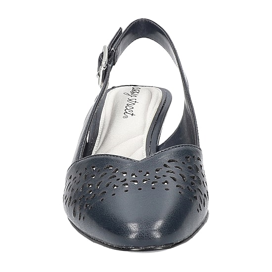 Easy Street Sofie Womens Almond Closed Toe Block Heel Pumps