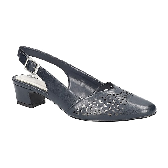 Easy Street Sofie Womens Almond Closed Toe Block Heel Pumps