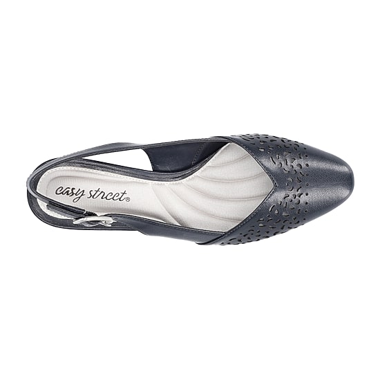 Easy Street Sofie Womens Almond Closed Toe Block Heel Pumps