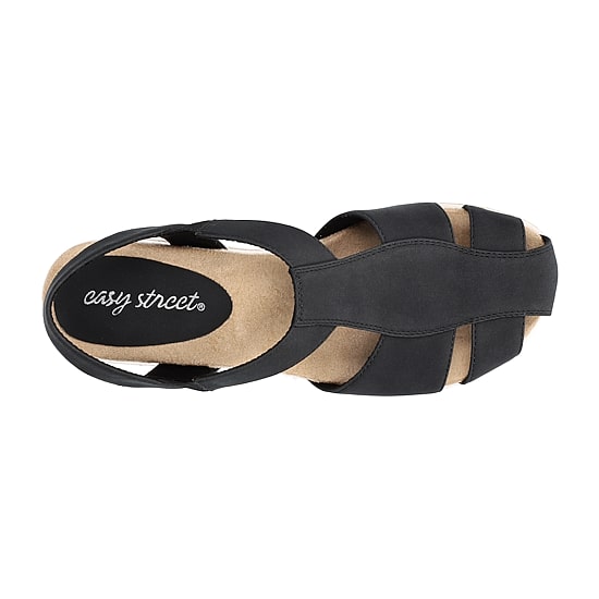 Easy Street Womens Freeport Espadrille Wedge Sandals