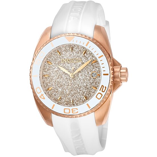 Invicta Womens White Strap Watch 22704