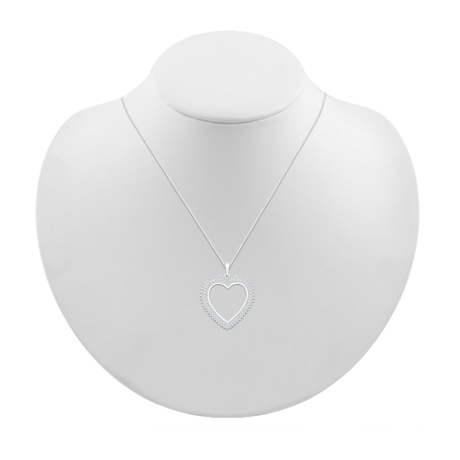 Womens 1/ CT. T.W. Natural White Diamond 10K Gold Heart 18 Inch Pendant Necklace