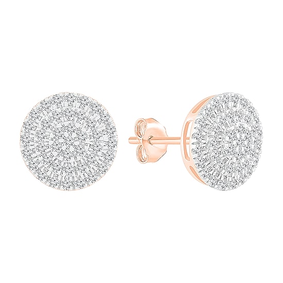 1/2 CT. T.W. Natural White Diamond 10K Gold 10.5mm Stud Earrings