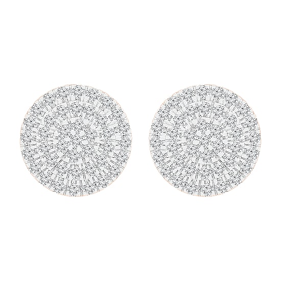 1/2 CT. T.W. Natural White Diamond 10K Gold 10.5mm Stud Earrings