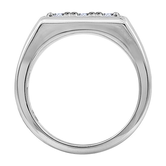 Mens 7MM 7/8 CT. T.W. Genuine Cubic Zirconia Sterling Silver Wedding Band