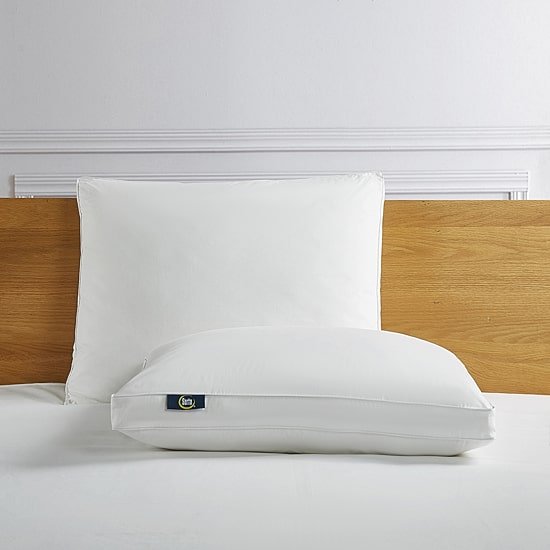 Serta White Goose Feather Side Sleeper 2-Pack Pillow