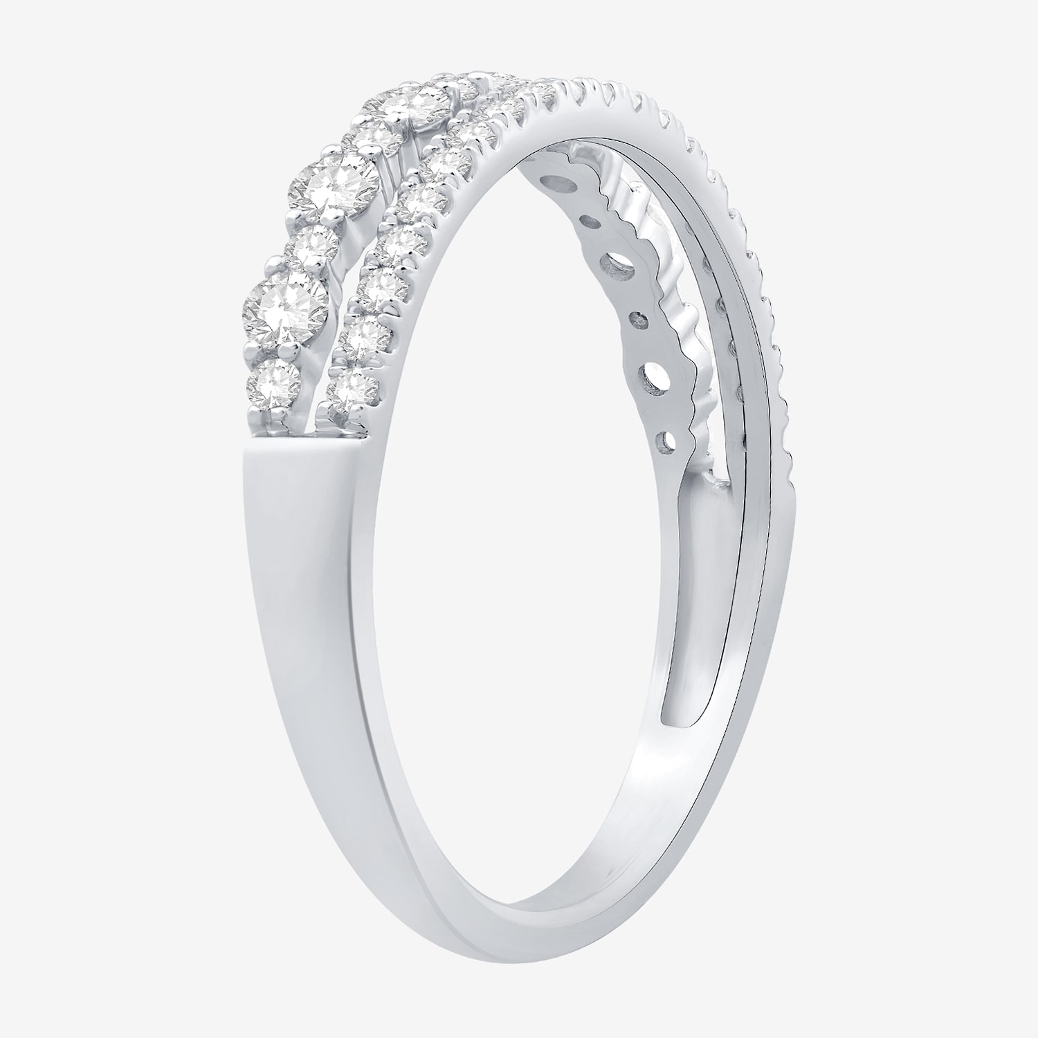 Womens 1/2 CT. T.W. Natural White Diamond 10K Gold Wedding Band