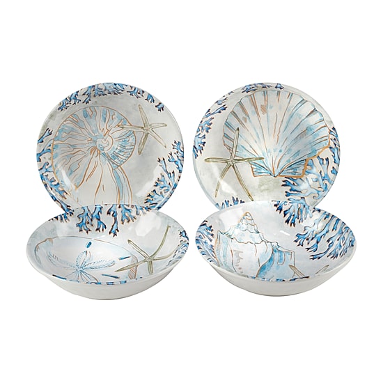 Certified International Playa Shell 4-pc. Earthenware Soup Bowl