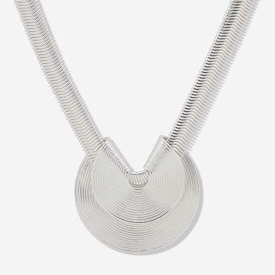 Worthington Silver Tone Womens Round 17 Inch Pendant Necklace