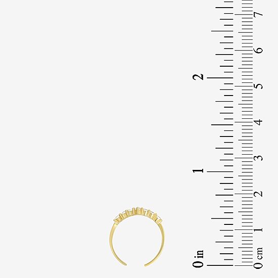 White Cubic Zirconia 10K Gold Adjustable Toe Ring