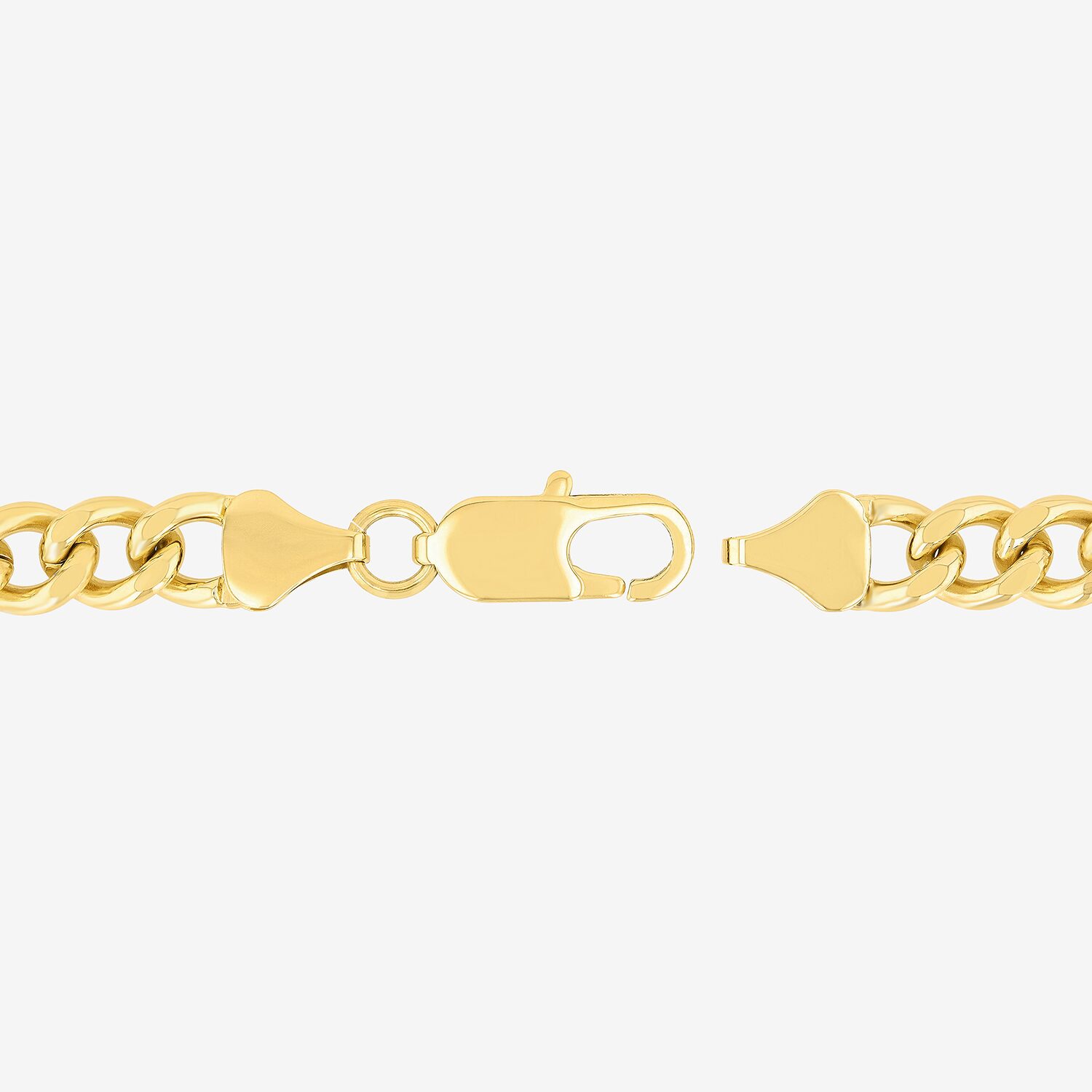 Mens Stainless Steel 9 Inch Solid Curb Chain Bracelet
