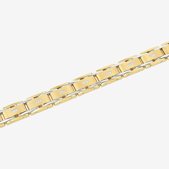 Mens Stainless Steel 8 1/2 Inch Link Bracelet