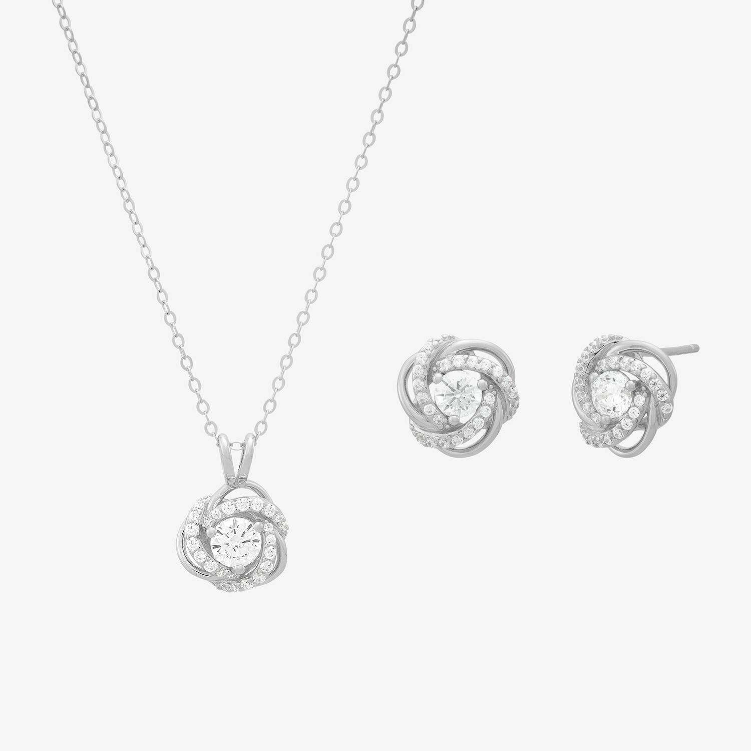 Diamonart Womens 1 1/3 CT. T.W. Cubic Zirconia 14K Gold Over Silver 2-pc. Jewelry Set