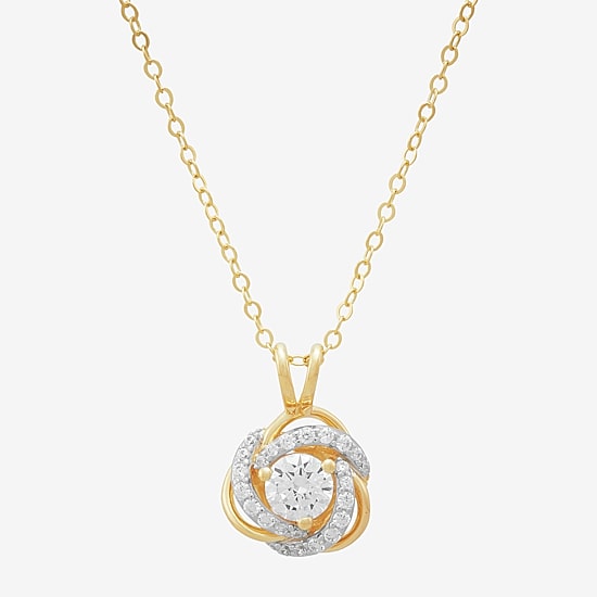 Diamonart Womens 1 1/3 CT. T.W. Cubic Zirconia 14K Gold Over Silver 2-pc. Jewelry Set