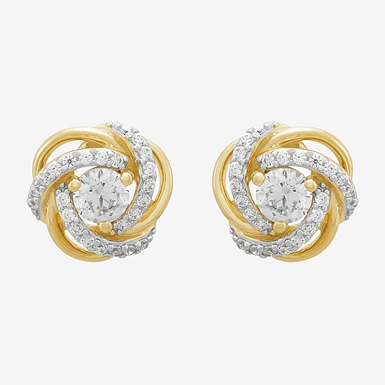 Diamonart Womens 1 1/3 CT. T.W. Cubic Zirconia 14K Gold Over Silver 2-pc. Jewelry Set