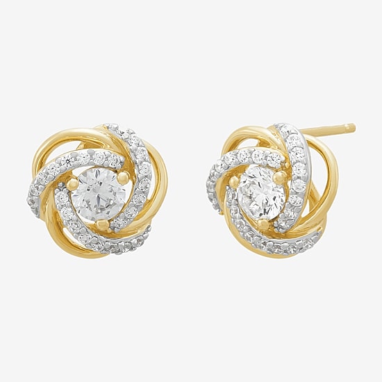 Diamonart Womens 1 1/3 CT. T.W. Cubic Zirconia 14K Gold Over Silver 2-pc. Jewelry Set