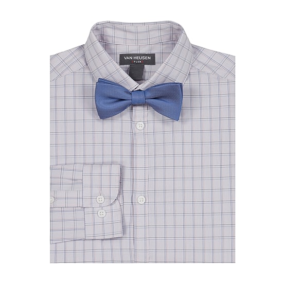 Van Heusen Little & Big Kid Boys Stretch Fabric Long Sleeve Point Collar Shirt + Tie Set