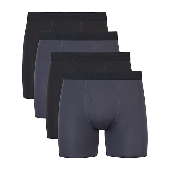 Hanes Performance Stretch Mens 4 Pack Boxer Briefs Jpsjv4