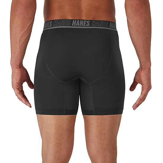 Hanes Moves X-Temp Performance Mens 4 Pack Boxer Briefs Um2bd4
