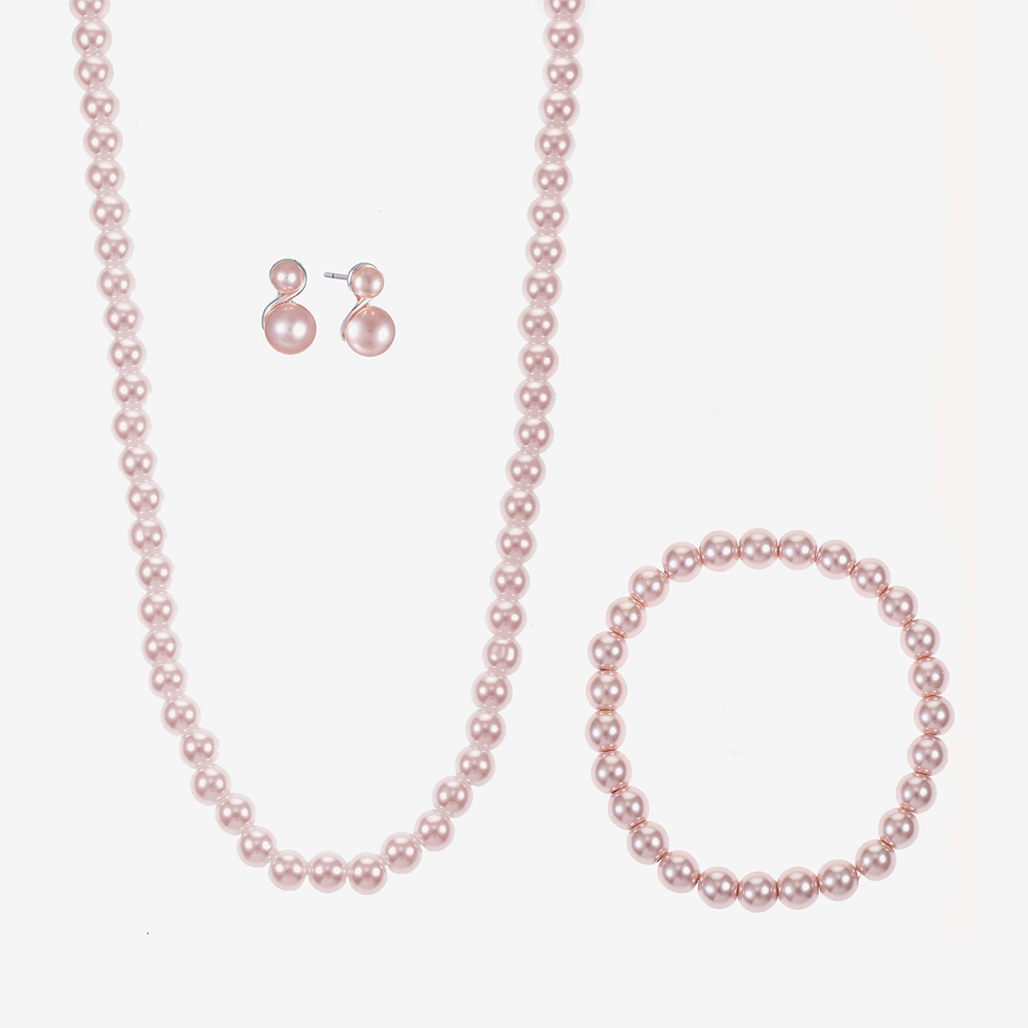 Monet Jewelry Timeless Collar Necklace, Stretch Bracelet And Stud Earring Womens Simulated Pearl 3-pc. Set