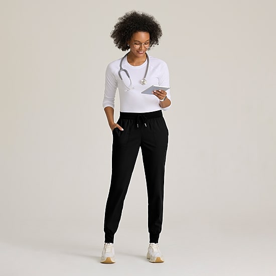 Grey's Anatomy™ by Barco Classic Grp689 Finley 6-Pocket Mid-Rise Jogger Womens Moisture Wicking Scrub Pant