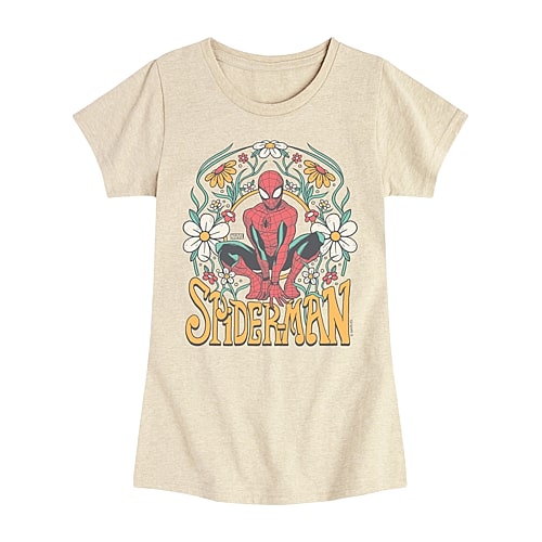 Disney Collection Little & Big Kid Girls Crew Neck Short Sleeve Regular Fit Guardians of the Galaxy Graphic T-Shirt, Large, Beige